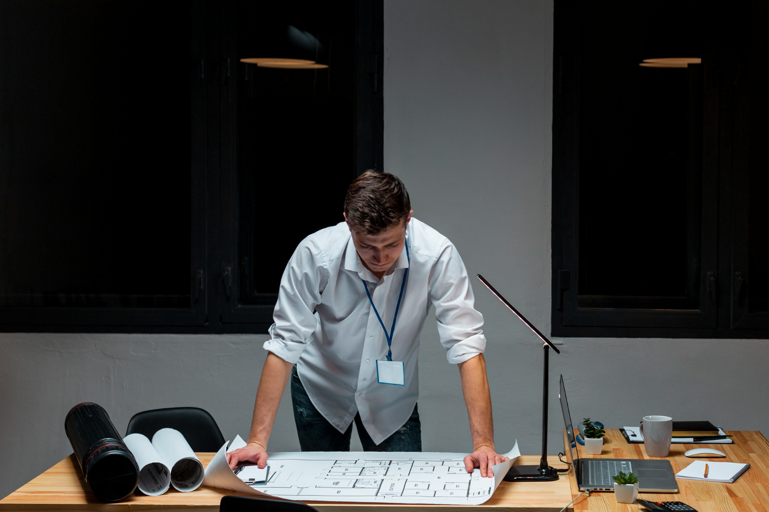 architect in his office